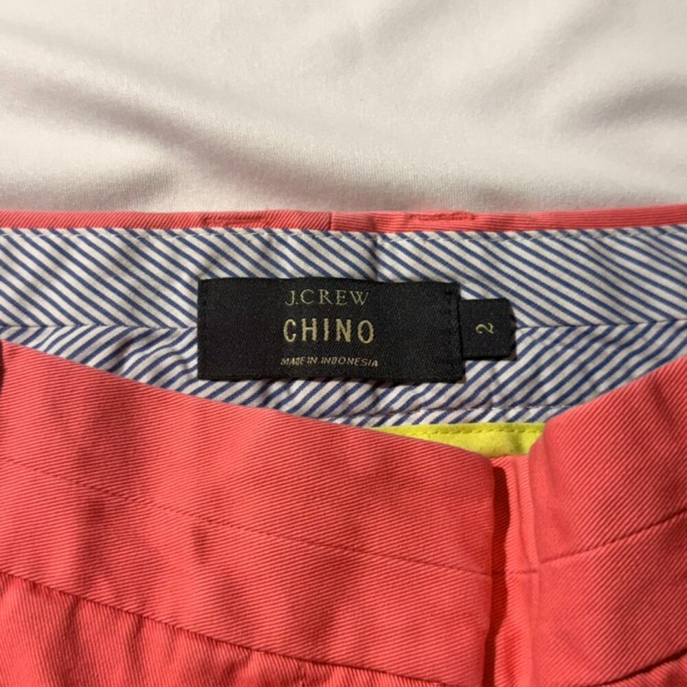 J.Crew Chino Shorts Women’s Size 2 Coral Pink Summer Casual Preppy - Picture 2 of 7